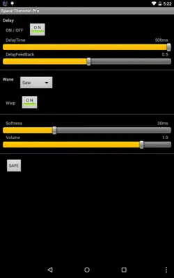 SpaceTheremin android App screenshot 5